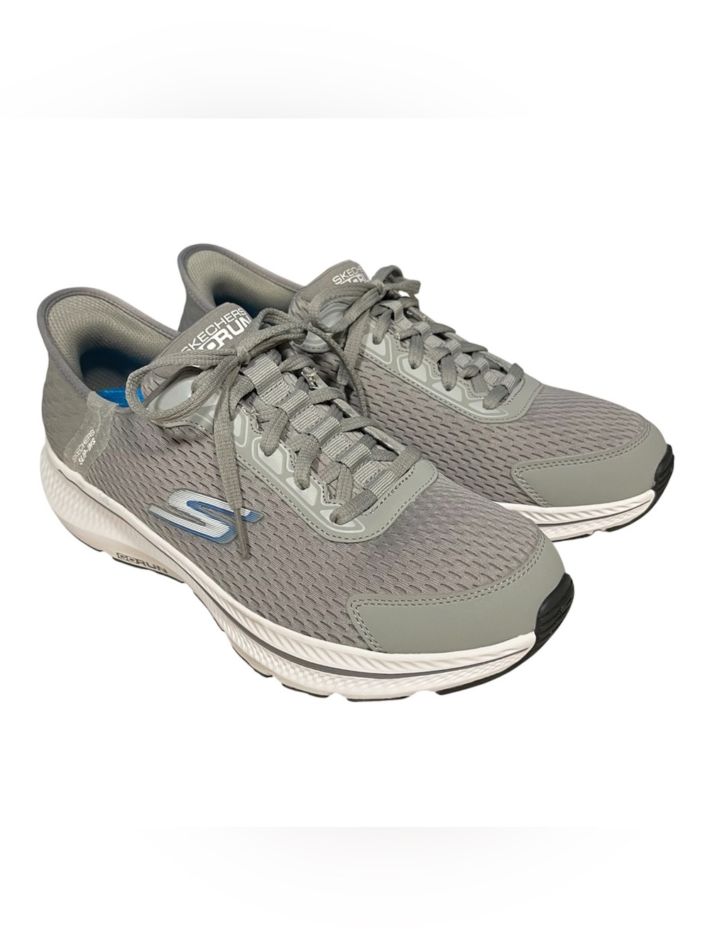 NEW Skechers GO RUN Slip-Ins Gray Men’s 10.5 Comfort Sneakers Walking Shoes